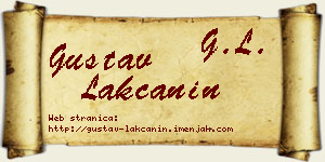 Gustav Lakčanin vizit kartica